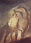 Sir David Wilkie, Tempera undated one Standing by a Horse
